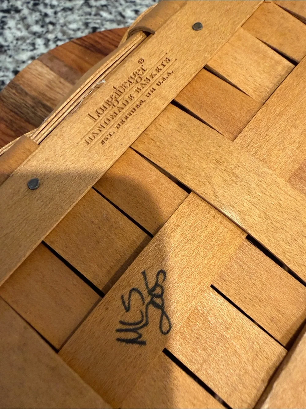 Longaberger Notepad Basket 2005